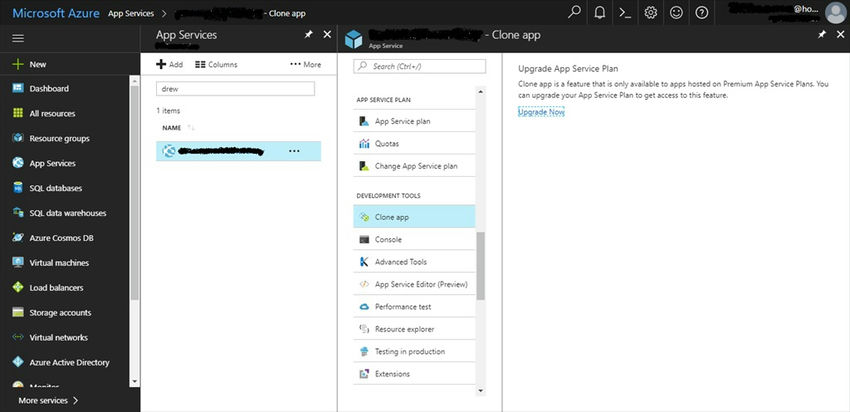 Open azure portal
